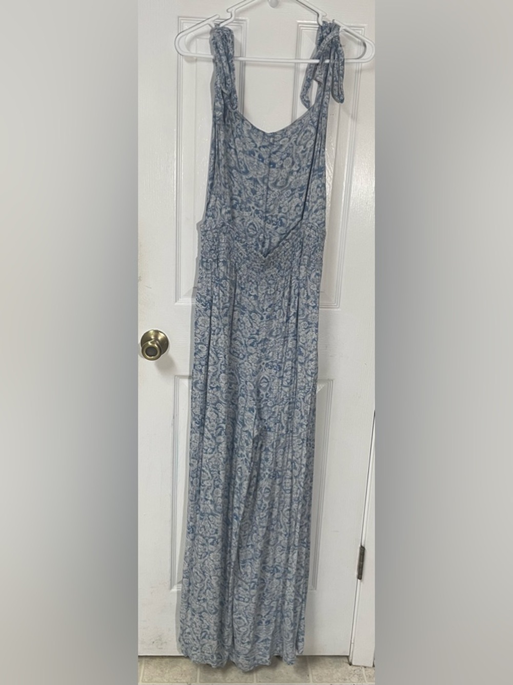 Free People Jumpsuit Romper Women’s Large Boho Lightweight Blue Floral Festival - Picture 3 of 10